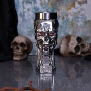 Terminator 2: Judgement Day - T-800 Head Silver Finish Collectable Goblet (19.5cm)