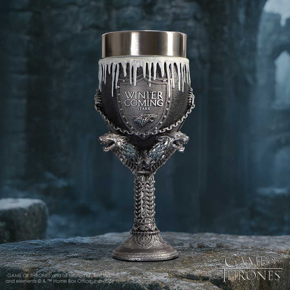 b3701j7 Game of Thrones - House Stark Collectable Resin Goblet (19.5cm) Game of Thrones - House Stark Collectable Resin Goblet (19.5cm) - Image 1