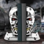 Terminator 2: Judgement Day - T-800 Head Silver Finish Resin Bookends (18cm)