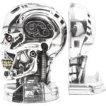 Terminator 2: Judgement Day - T-800 Head Silver Finish Resin Bookends (18cm) - Image 7