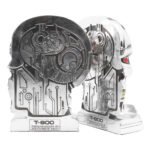Terminator 2: Judgement Day - T-800 Head Silver Finish Resin Bookends (18cm) - Image 2