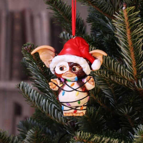 Gremlins - Gizmo Wrapped In Fairy Lights Hanging Festive Decorative Ornament
