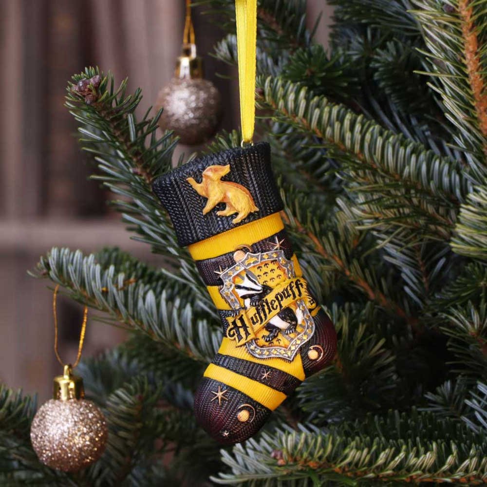 b5619t1 Harry Potter - Hufflepuff Stocking Hanging Festive Ornament (9.5cm) Harry Potter - Hufflepuff Stocking Hanging Festive Ornament (9.5cm) - Image 1