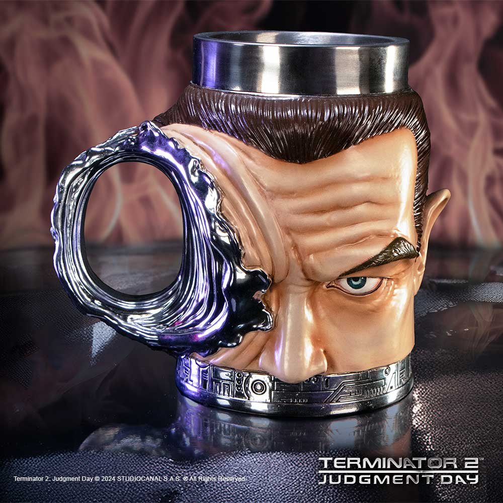 b6942a25 Terminator 2 Judgement Day - T-1000 Head with Bullet Hole Collectable Resin Tankard (16cm) Terminator 2: Judgement Day - T-1000 Head with Bullet Hole Collectable Resin Tankard (16cm) - Image 1