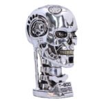 Terminator 2: Judgement Day - T-800 Head Silver Finish Light-Up Resin Figurine (21cm) - Image 4