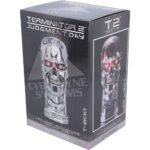 Terminator 2: Judgement Day - T-800 Head Silver Finish Light-Up Resin Figurine (21cm) - Image 8