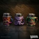 Dungeons & Dragons - Set of 3 Collectable Resin Mini Monster Tiny Tankards (8.6cm)