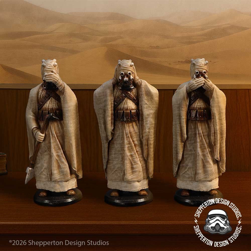 b7387a26 Original Stormtrooper - Three Wise Tusken Raiders Collectable Resin Figurines (14.3cm) Original Stormtrooper - Three Wise Tusken Raiders Collectable Resin Figurines (14.3cm) - Image 1