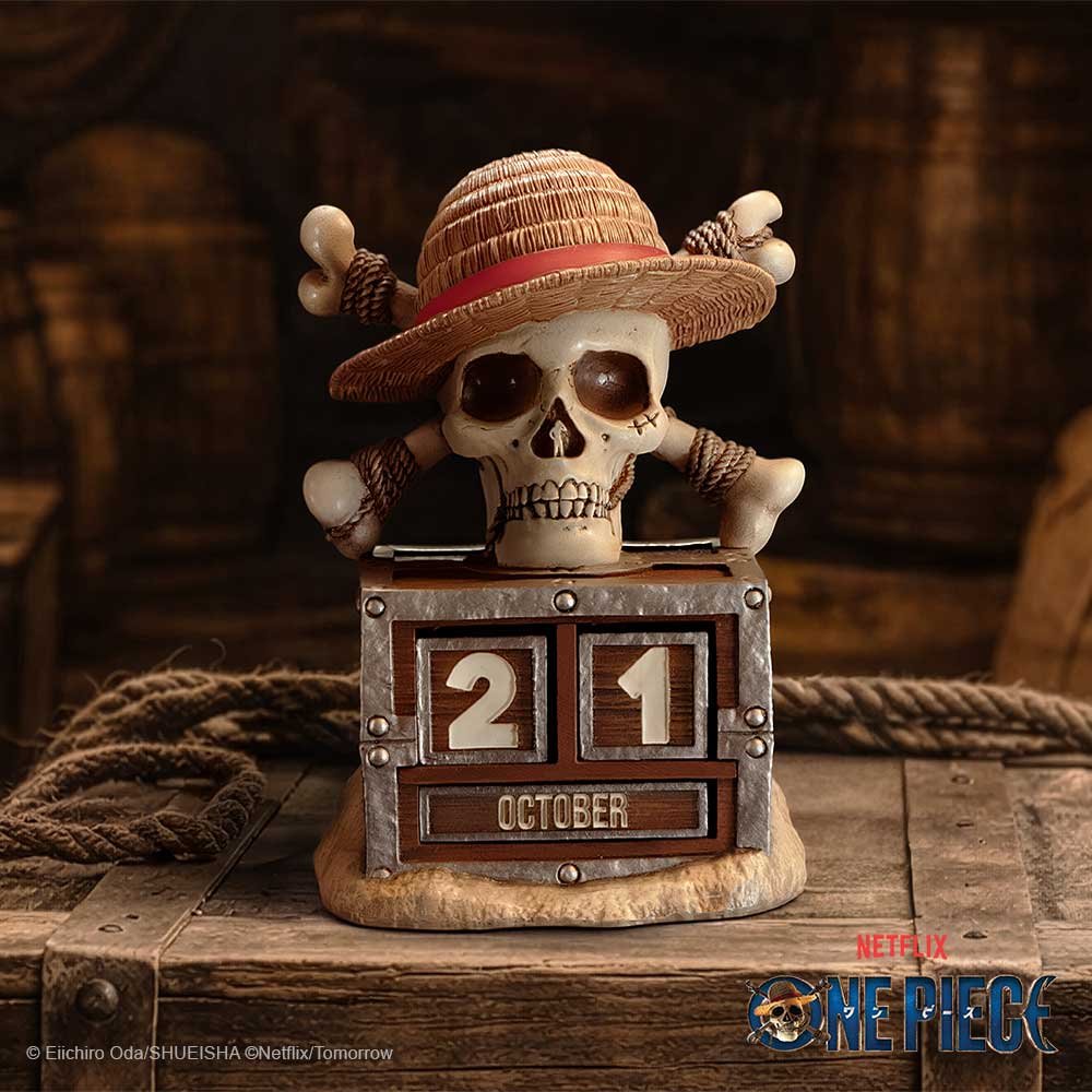 b7527b26 One Piece - Luffy Jolly Roger Resin Perpetual Calendar (15.8cm) One Piece - Luffy Jolly Roger Resin Perpetual Calendar (15.8cm) - Image 1