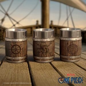 One Piece - Set of 3 Barrel Design Shot Glass Set (8.2cm)