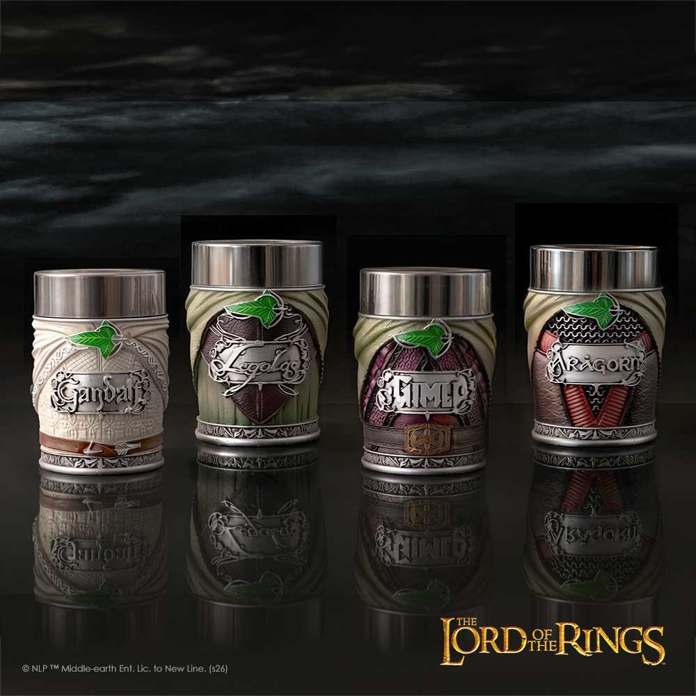 b7810c26 The Lord of the Rings - Set of 4 The Fellowship Mini Cup Set (8.3cm) The Lord of the Rings - Set of 4 The Fellowship Collectable Mini Cup Set (8.3cm) - Image 1