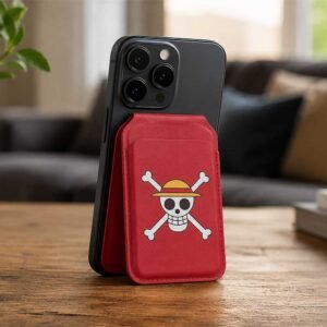 One Piece - Luffy Jolly Roger Red MagSafe Card Holder (10.2cm)